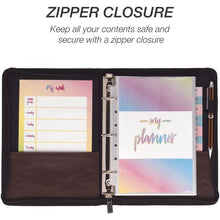 Load image into Gallery viewer, 2027 Mini Zipper 3-Ring Binder Appointment Book (Paper size 5.5x8.5) Ships 10/1/26
